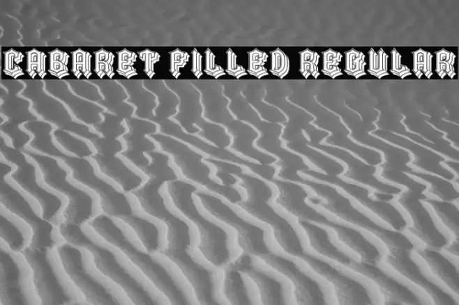 Cabaret Filled Regular Font examples