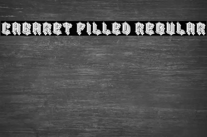 Cabaret Filled Regular Font examples