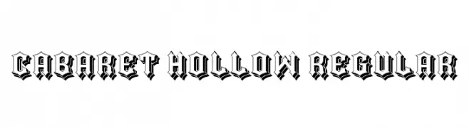 Cabaret Hollow Regular  baixar fontes gratis