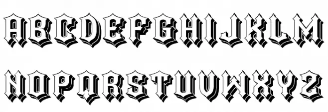 Cabaret Hollow Regular Шрифта ВЕРХНИЙ