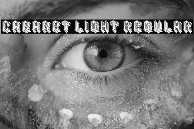 Cabaret Light Regular Font examples