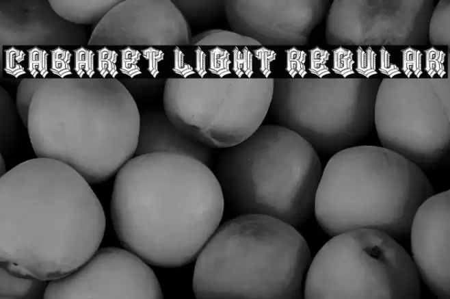 Cabaret Light Regular Font examples