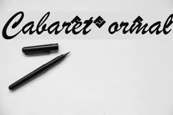 Cabaret Normal Font examples