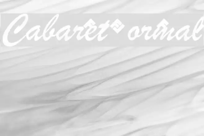 Cabaret Normal Font examples