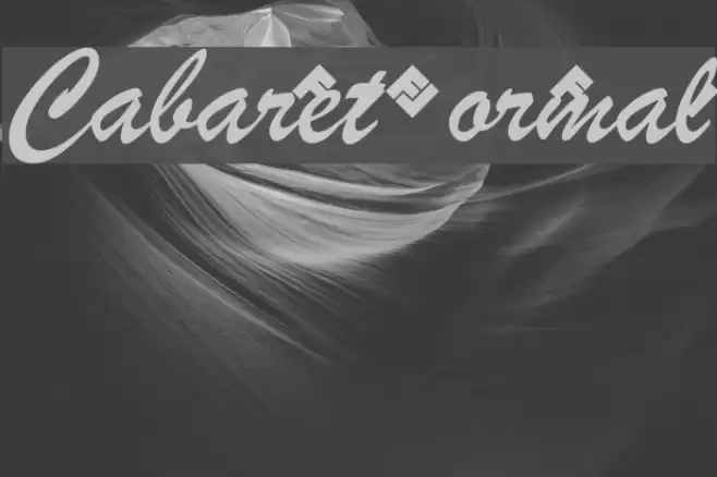 Cabaret Normal Font examples