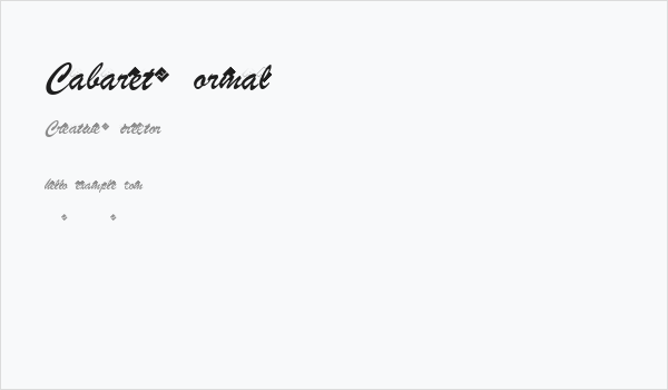 Cabaret Normal Business Card