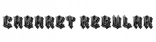 Cabaret Regular  font caratteri gratis