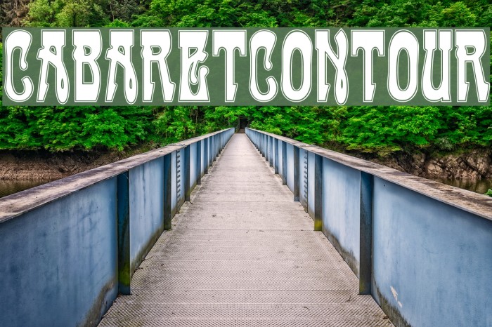CabaretContour Font examples