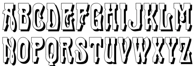 CabaretShadow Schriftart Groß