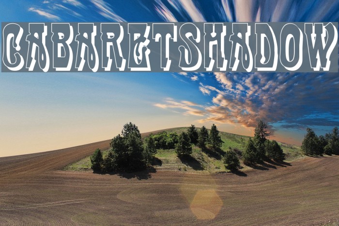 CabaretShadow Шрифта examples