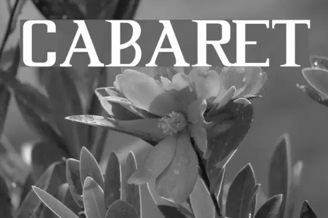 Cabaret Шрифта examples