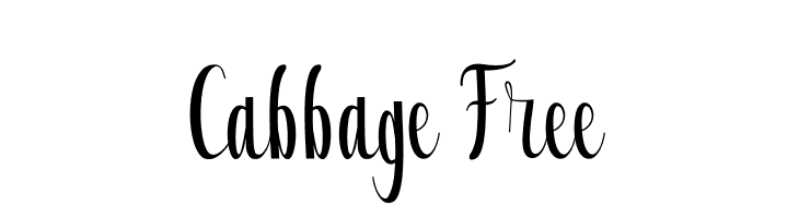 Cabbage Free  フリーフォントのダウンロード
