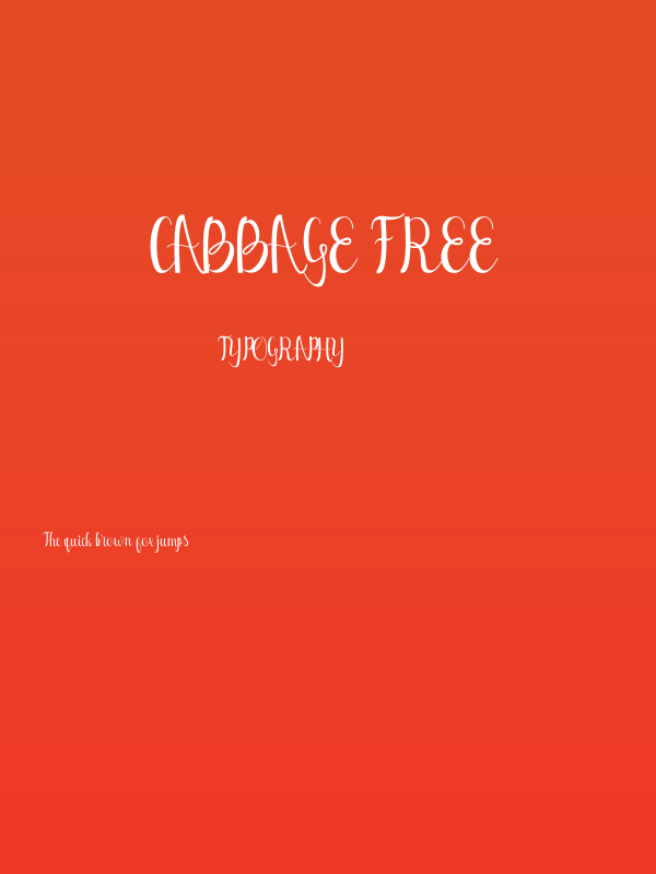 Cabbage Free Poster