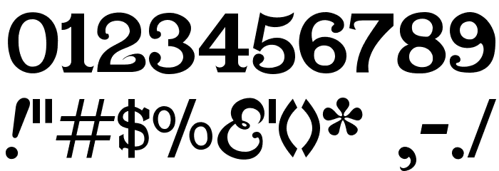 CabbagetownBook Font OTHER CHARS