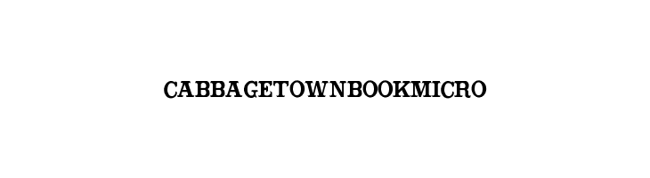 CabbagetownBookMicro Fuentes