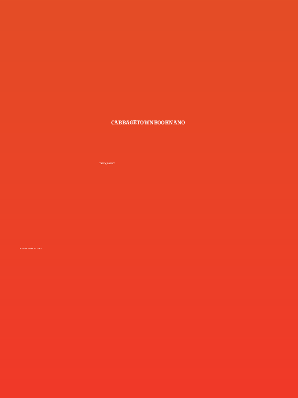 CabbagetownBookNano Poster