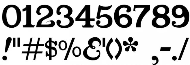 CabbagetownBookStd Font OTHER CHARS