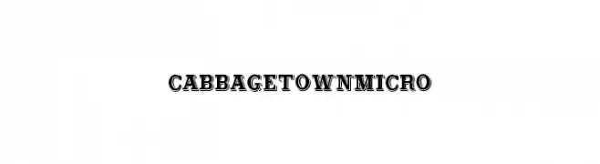CabbagetownMicro  フリーフォントのダウンロード
