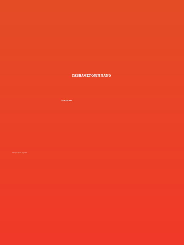 CabbagetownNano Poster