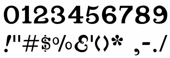 CabbagetownSmCaps Font OTHER CHARS