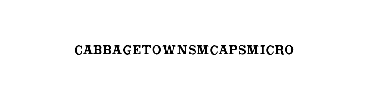 CabbagetownSmCapsMicro Polices