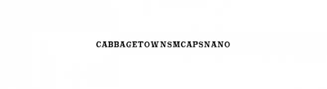 CabbagetownSmCapsNano  フリーフォントのダウンロード