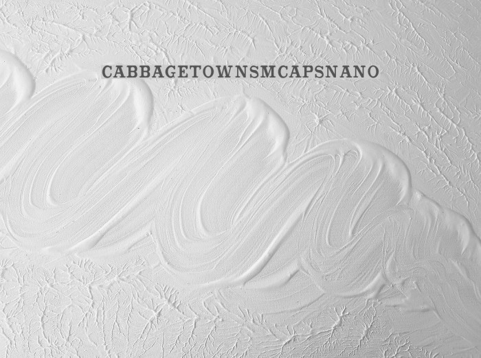 CabbagetownSmCapsNano Font examples