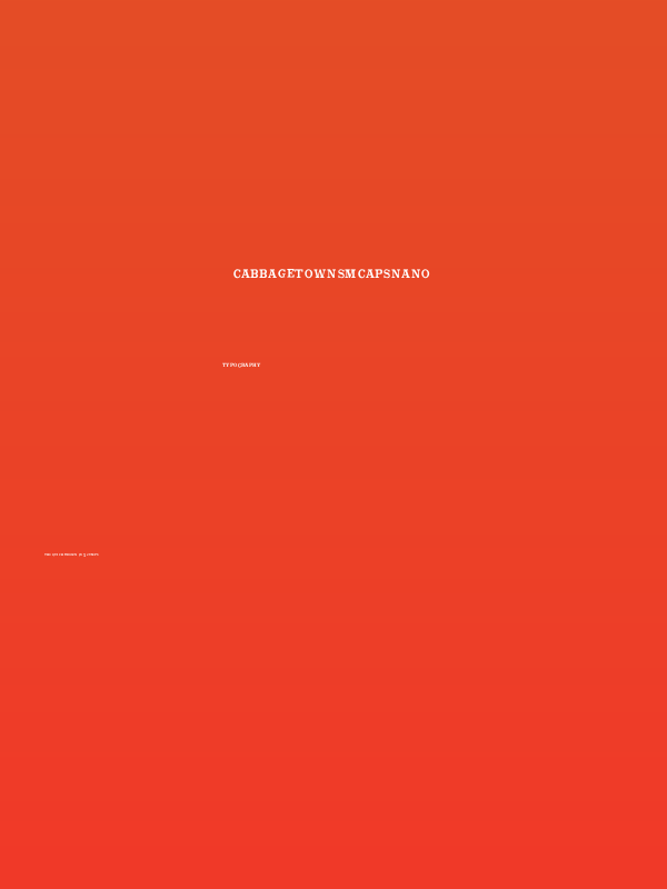 CabbagetownSmCapsNano Poster