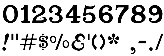 CabbagetownSmCapsStd Font OTHER CHARS