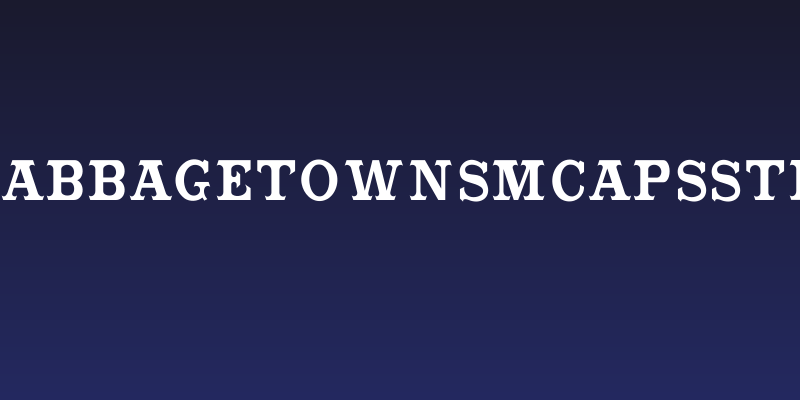 CabbagetownSmCapsStd Social Header