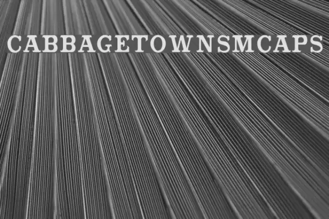 CabbagetownSmCaps Font examples