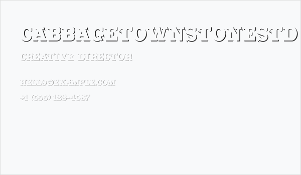 CabbagetownStoneStd Business Card