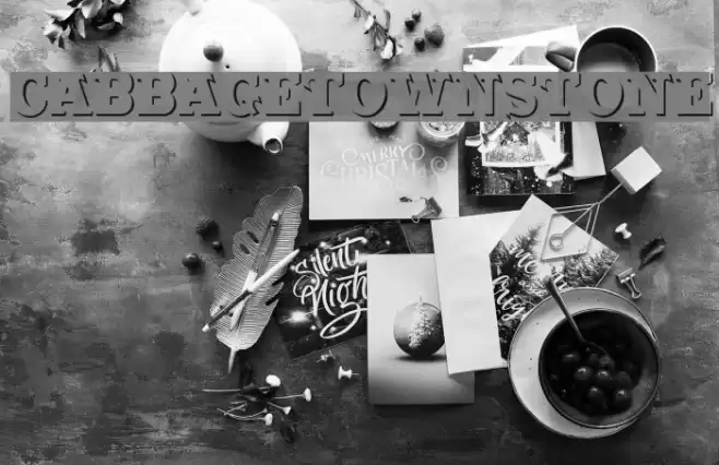 CabbagetownStone Font examples