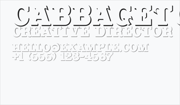 CabbagetownStone Business Card