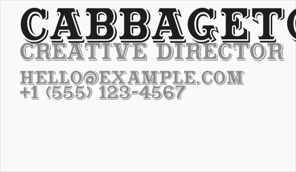 Cabbagetown Business Card