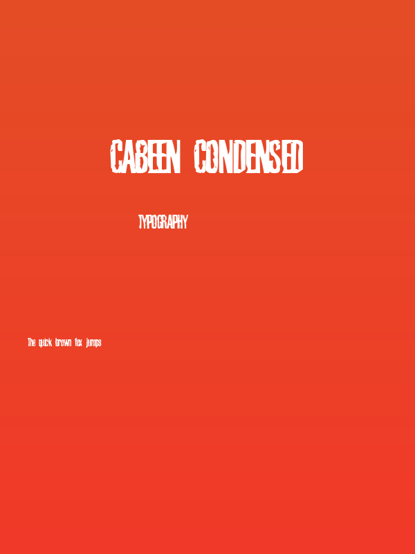 Cabeen Condensed Poster