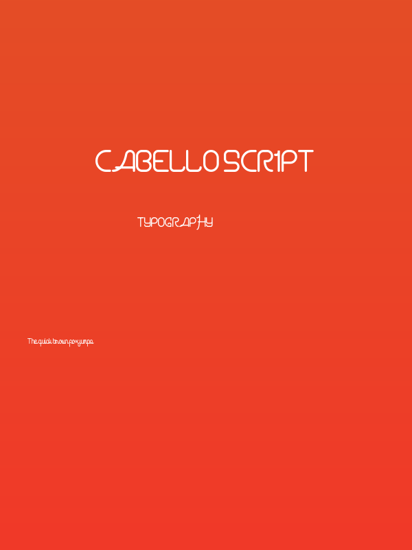 Cabello Script Poster