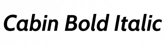 Cabin Bold Italic  font caratteri gratis