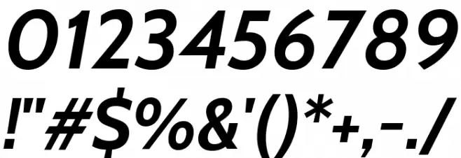 Cabin Bold Italic フォント その他の文字