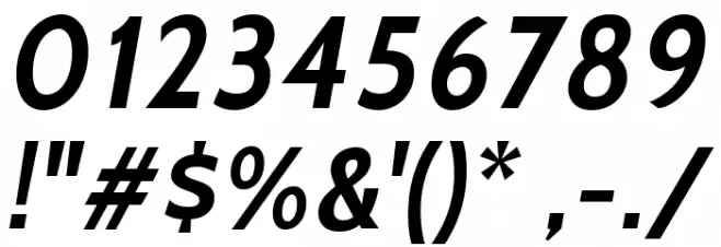 Cabin Bold Italic Font OTHER CHARS