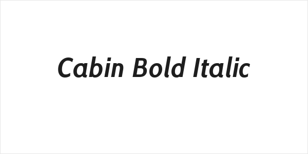 Cabin Bold Italic Logo
