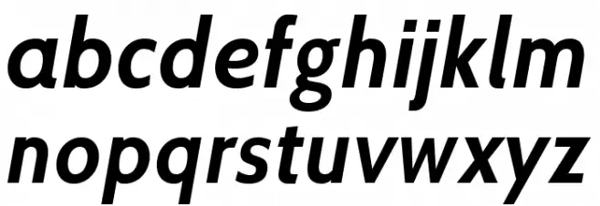 Cabin Bold Italic Caratteri MINUSCOLO