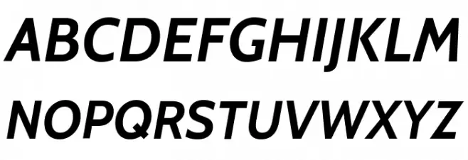 Cabin Bold Italic フォント 大文字