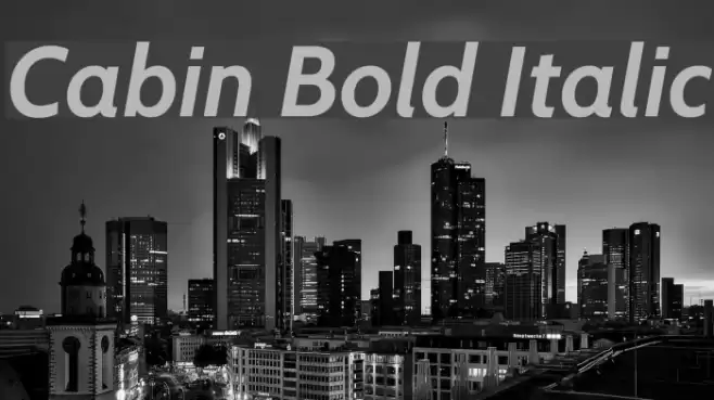 Cabin Bold Italic フォント examples