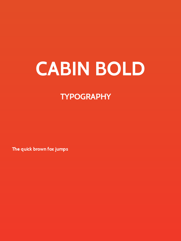 Cabin Bold Poster