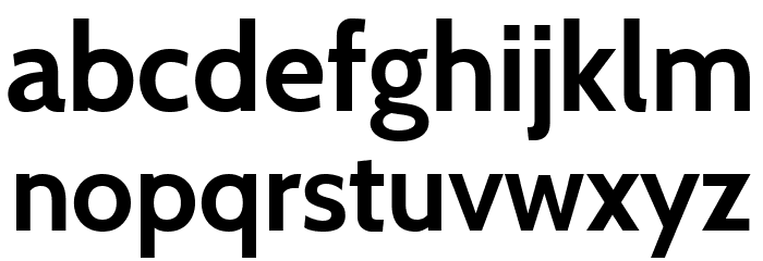 Cabin Bold Font LOWERCASE