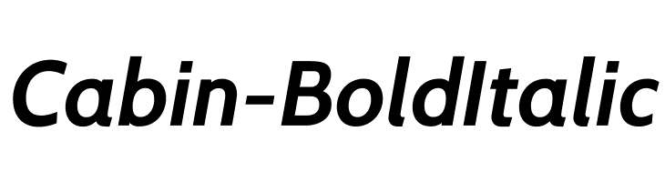 Cabin-BoldItalic Font