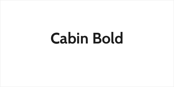 Cabin Bold Logo