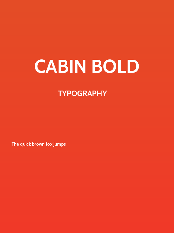 Cabin Bold Poster