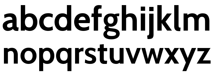 Cabin Bold Font LOWERCASE